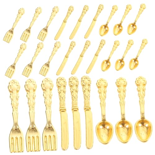 BESTonZON 36 Teiliges Messer Und Spielzeugzubehör Geschirr DIY Messer Kinderküchenzubehör Servierutensilien Besteck Geschirr Modell Puppenhaus Mikrogeschirr Goldene BESTonZON 36 Teiliges Messer Und Spielzeugzubehör Geschirr DIY Messer Kinderküchenzubehör Servierutensilien Besteck Geschirr Modell Puppenhaus Mikrogeschirr Goldene von BESTonZON