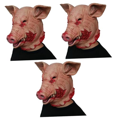 BESTonZON 3St Cosplay-Accessoire Mini-Saxophon Regenkleidung Tiermasken halloween tiermaske schweinemaske halloween Halloween-Maske gruselige Tiermaske Schweinekopfmaske Requisiten von BESTonZON