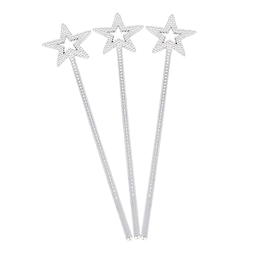 BESTonZON 3St Engel Zauberstab nachtlicht Spiralen Mädchen für Fairy Wand Kinderkleider Feengeburtstagsparty-Zubehör Star Zauberstab Partybevorzugung Plastik Silver BESTonZON 3St Engel Zauberstab nachtlicht Spiralen Mädchen für Fairy Wand Kinderkleider Feengeburtstagsparty-Zubehör Star Zauberstab Partybevorzugung Plastik Silver von BESTonZON