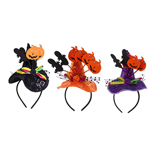 BESTonZON 3St Hexenhut Stirnband Halloween-Hexenhut-Stirnband Hexenhut Stirnbänder für Halloween haarspange halloween haarschmuck halloween Kopfschmuck für Halloween-Partys Party-Stirnbänder BESTonZON 3St Hexenhut Stirnband Halloween-Hexenhut-Stirnband Hexenhut Stirnbänder für Halloween haarspange halloween haarschmuck halloween Kopfschmuck für Halloween-Partys Party-Stirnbänder von BESTonZON