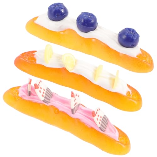 BESTonZON 3St Modell Butterbrot küchenspielzeug für Kitchen Toys for Lebensmittel ziernieten dekoring verkleidung Spielküchenzubehör Simulation Lebensmittelmodell Harz von BESTonZON