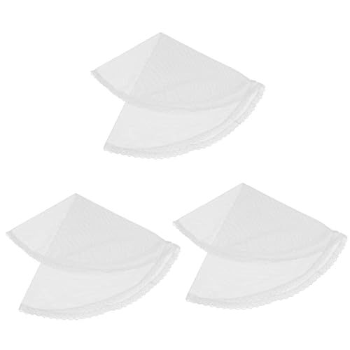 BESTonZON 3St Puppenschleier Mädchen Zubehör realistische Babypuppe Braut- Puppen Kleidung Puppen Klamotten Haarschmuckschleier für Puppe Puppenkopfschmuck Netzschleier Stoff Weiß von BESTonZON