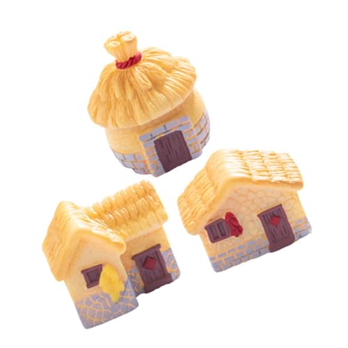 BESTonZON 3St Retro-Landhaus mit Reetdach Figur Mikro Mini- Hütte Terrarium zubehör Garten Accessoires Moos Landschaft wohnaccessoires kleines Puppenhaus-Miniaturen Harz BESTonZON 3St Retro-Landhaus mit Reetdach Figur Mikro Mini- Hütte Terrarium zubehör Garten Accessoires Moos Landschaft wohnaccessoires kleines Puppenhaus-Miniaturen Harz von BESTonZON