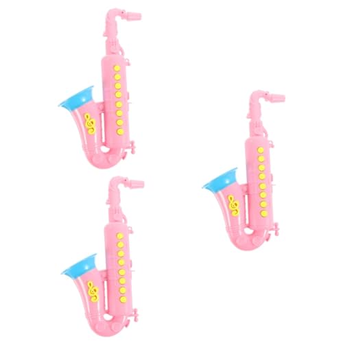 BESTonZON 3St Simulation Saxophon pädagogisches Musikspielzeug für Vorschulkinder Trompetenhorn für Kinder kinderinstrumente Kinder musikinstrumente Spielzeug für Kleinkinder Modelle tragbar von BESTonZON