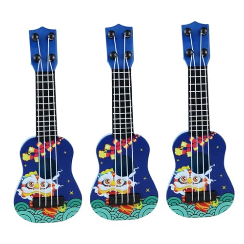 BESTonZON 3St Ukulele kinderinstrumente Kinder musikinstrumente Spielzeuggitarrenmodell lustige Gitarrendekoration Kinderspielzeug Modelle Spielzeug Kindergitarre Zubehör für Minipuppen von BESTonZON