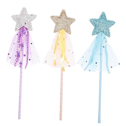 BESTonZON 3St Zauberstab halllowen heeloween Chaps Jakobsweg saufspiele Feenstab für Mädchen Zauberstäbe für Katzenstock Partygeschenke für Mädchen Plastik von BESTonZON