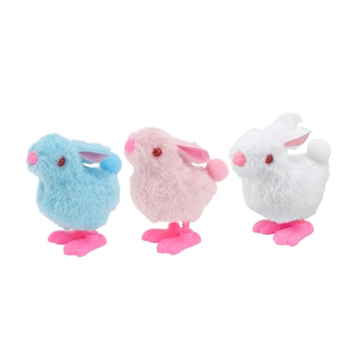 BESTonZON 3stücke Teiliges Süßer Hasen-plüschspielzeuge Wind-up Spielzeug Für Niedlicher Stofftier-hase Für Ostern Und Geburtstage Farbe Zufällig BESTonZON 3stücke Teiliges Süßer Hasen-plüschspielzeuge Wind-up Spielzeug Für Niedlicher Stofftier-hase Für Ostern Und Geburtstage Farbe Zufällig von BESTonZON