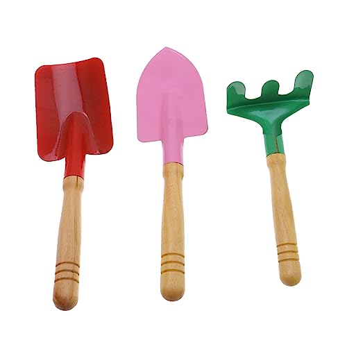 BESTonZON 3Stücke Gartengeräte Set für Rechen für Strand und Sandkasten Robuste Spielzeuge Zufälligen Farben für Kleine von BESTonZON