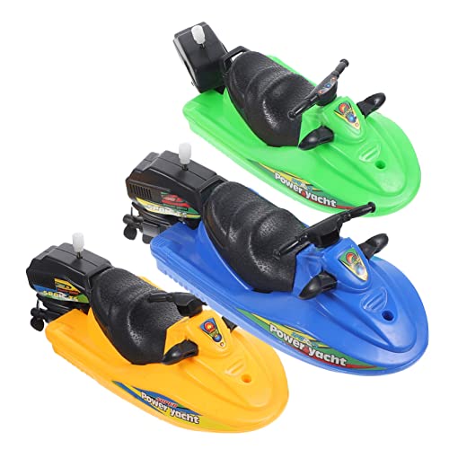 BESTonZON 3Stücke Windmotorboot für Kleinkinder Lustiges Schwimmendes Badespielzeug für Badewanne Fördert Handkoordination und Spielspaß im Wasser von BESTonZON