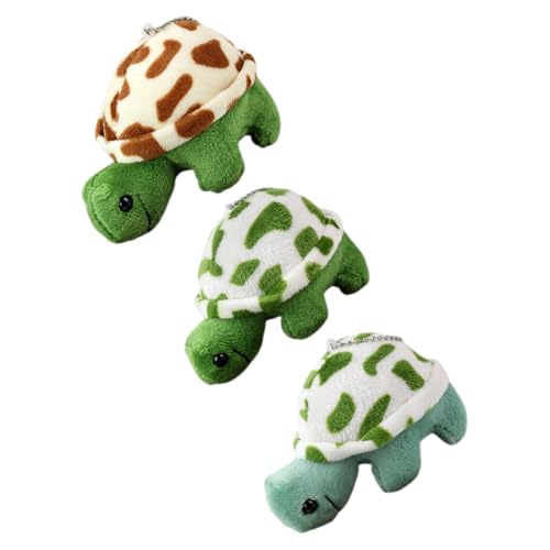 BESTonZON Plüschschildkröten-Dekorationen 3 Stück Stofftier-schlüsselanhänger Plüschschildkröte Mit Als Schulranzen- von BESTonZON