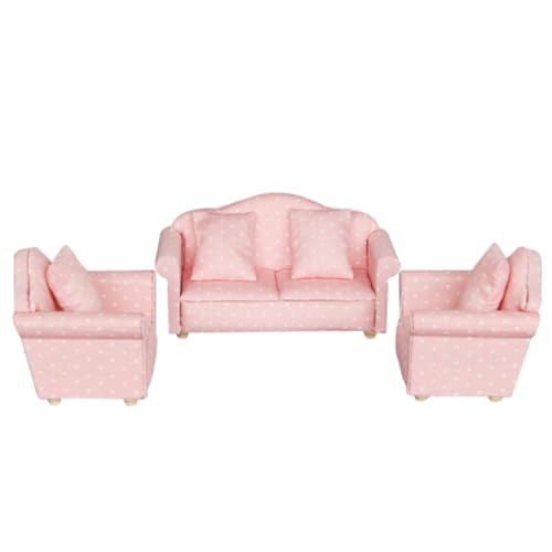 BESTonZON 3st Dreiteilige Sofagarnitur Mini-Sofa Zubehör Für Spielhausmöbel Spielhaus-Sofa Sofa-Modell Sofamodell Aus Holz. Desktop- Desktop-Ornament Ringständer Stoff Rosa BESTonZON 3st Dreiteilige Sofagarnitur Mini-Sofa Zubehör Für Spielhausmöbel Spielhaus-Sofa Sofa-Modell Sofamodell Aus Holz. Desktop- Desktop-Ornament Ringständer Stoff Rosa von BESTonZON