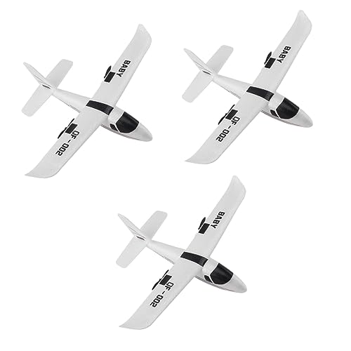 BESTonZON 3St Fern gesteuertes Segel Flugzeug Spielzeug auseinandernehmen Flugzeug auseinander nehmen LED-Lichtleiste led-lichtband UAV RC-Flugzeug RC Segelflugzeug Fernbedienung Modell Weiß von BESTonZON