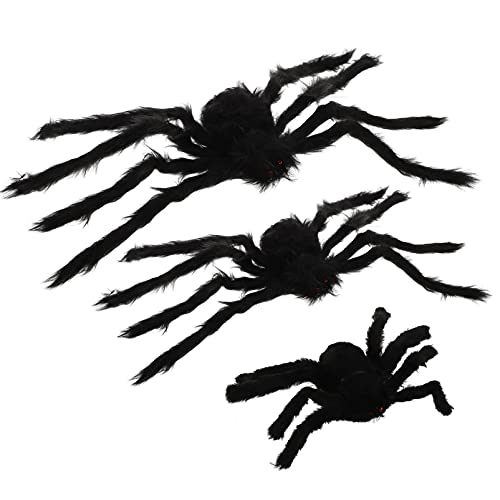 BESTonZON 3st Halloween-spinne Fußmatten Gruselig Halloween-Dekorationen Spinne Halloween-wohndekoration Halloween Ornament Halloween-krähen Kessel Halloween-Skelett Black Plüsch von BESTonZON