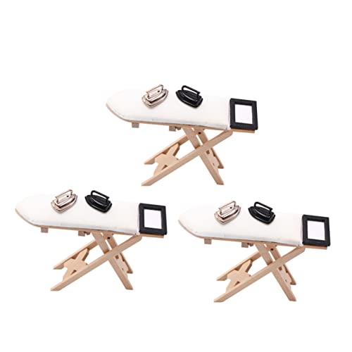 BESTonZON Mini-bügeltisch-Set Im Maßstab 112 Puppenmöbel Miniatur-bügelmatte Mit Bezug Zur Dekoration von BESTonZON