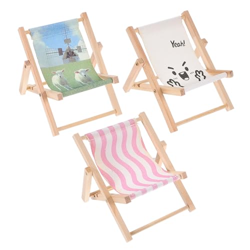 BESTonZON Faltbarer Miniatur-loungestuhl Strandstuhl Aus Holz Telefonhalter Simuliert Für Puppenhaus BESTonZON Faltbarer Miniatur-loungestuhl Strandstuhl Aus Holz Telefonhalter Simuliert Für Puppenhaus von BESTonZON