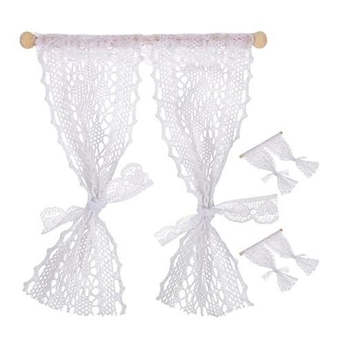 BESTonZON 3st Modell Puppenhaus-fenstervorhänge Mini-Vorhang Für Kleines 1:12 Puppenhausmöbel Mini- -fenstervorhang Türvorhänge Mini-vorhänge Türgitter Kleiner Vorhang Spitze Ob11 Miniatur BESTonZON 3st Modell Puppenhaus-fenstervorhänge Mini-Vorhang Für Kleines 1:12 Puppenhausmöbel Mini- -fenstervorhang Türvorhänge Mini-vorhänge Türgitter Kleiner Vorhang Spitze Ob11 Miniatur von BESTonZON