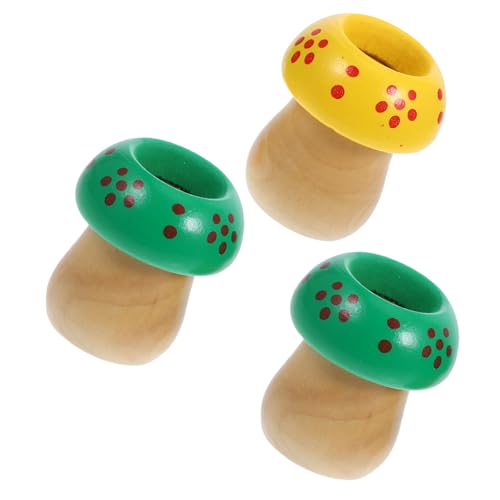 BESTonZON 3st Pilz-Kaleidoskop Fernglas Für Bildungsspielzeug -Sachen Lernspielzeug Für Eltern-Kind-interaktionsspielzeug Kinderspielzeug Kaleidoskop- Hölzern von BESTonZON