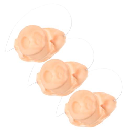 BESTonZON 3st Schweinenase Puppenhaus-Essen- -Dekorationen Stützschweinnase Schweinsnase Verkleiden -kostüm-Requisite Cosplay-Nase Schweine-Cosplay-zubehör Beige Emulsion von BESTonZON