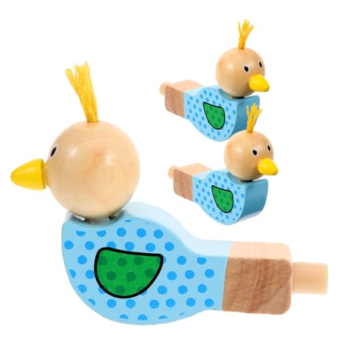 BESTonZON Vogelpfeife Mundpfeifen Für Kinder 3 Stück Holzpfeifenspielzeug Musikinstrumente Für Kinder Vogelförmiges Pfeifenspielzeug von BESTonZON