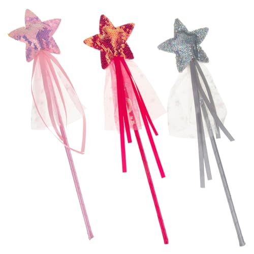 BESTonZON 3st Zauberstab Stuffer Für Schillernde Partydekorationen Partygeschenktüten Prinzessinnen Zauberstäbe Für Mädchen Party-kulisse Partyzubehör Feenstern-Stick Zappeln Plastik von BESTonZON
