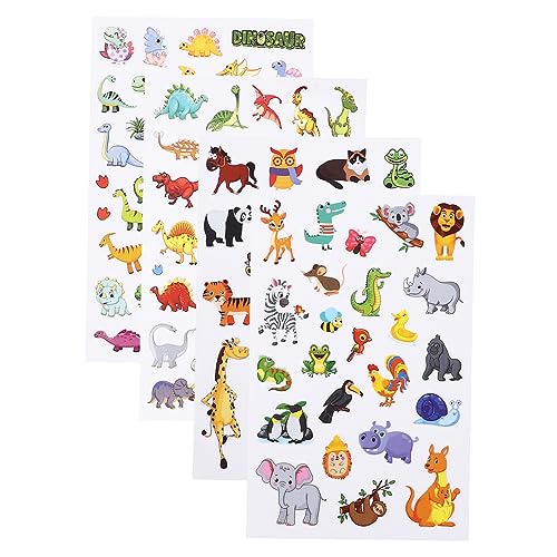 BESTonZON 4 Blätter wirbelt überfliegen Plattenständer Unterlage klebesticker Stickers Aufkleber Selbstklebende ermutigende Aufkleber Inspirierende Aufkleber für Studenten PVC Colorful von BESTonZON
