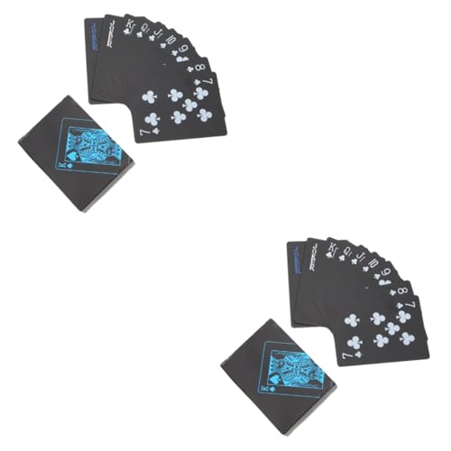BESTonZON 4 Kisten Spielkarten Kartenspielen unterhaltungsspiele Tischspiel Familienspiel Campingzubehör Geschenke Rechteckkarten nach Hause gedruckte Karten Verblasst Nicht Schachbrett Deck von BESTonZON