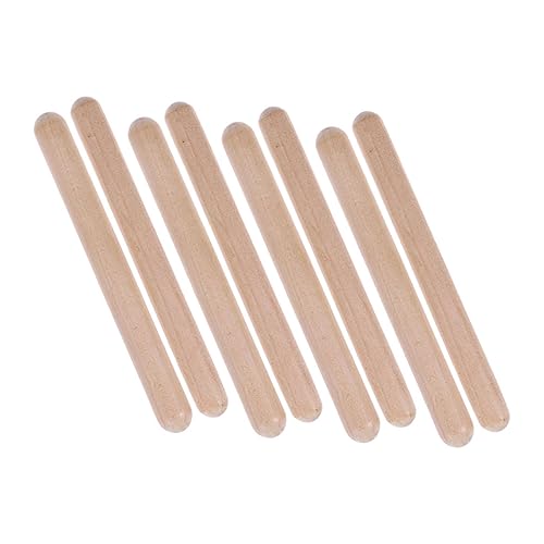 BESTonZON 4 Paare Rhythmusstock kinderinstrumente musikinstrumente Schlagzeug Sticks Schlaginstrumente Musical klassisches Holzschlaginstrument Lehrmittel aus Hartholz hölzern von BESTonZON