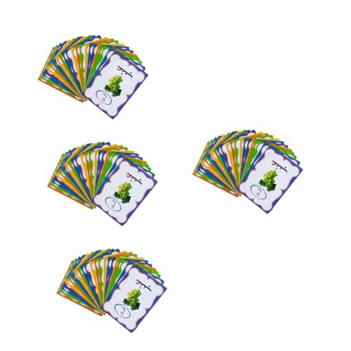BESTonZON 4 Sätze Arabische Wortspiele für den Kindergarten kinderbeschäftigung optisch Lernkarten für Buchstaben Karten Kleinkindspielzeug Kinderspielzeug Arabisches Wortspiel Lernspielzeug von BESTonZON