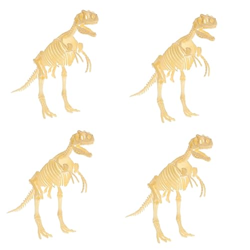 BESTonZON 4 Sätze Dinosaurier-skelettmodell Dinosaurier-Skelett-Puzzle Dinosaurier-Spielzeug Dinosaurier-Figur Dinosaurierfigur Zusammenbauen DIY-Modell Sandspielzeug Tier Schmücken PVC Kind von BESTonZON