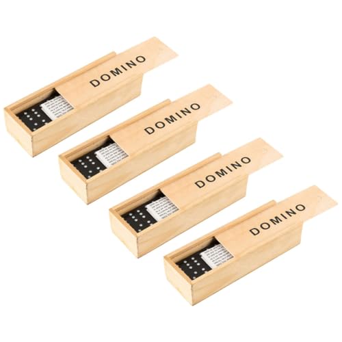 BESTonZON 4 Sätze Domino Kinderversorgung Kinderaccessoire Angebot Für Erwachsene Hölzern Black BESTonZON 4 Sätze Domino Kinderversorgung Kinderaccessoire Angebot Für Erwachsene Hölzern Black von BESTonZON
