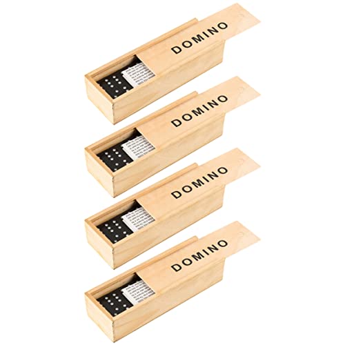 BESTonZON 4 Sätze Domino interaktive Spiele interaktives Aufbewahrungsbox spielkiste Hausgemachtes boardgame Board gamees Kinderversorgung Kinderaccessoire hölzern Black BESTonZON 4 Sätze Domino interaktive Spiele interaktives Aufbewahrungsbox spielkiste Hausgemachtes boardgame Board gamees Kinderversorgung Kinderaccessoire hölzern Black von BESTonZON