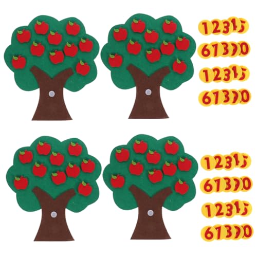 BESTonZON Passende Spielspielzeuge Für Jungen Und Mädchen 4 Sets Filzbaum Kleinkindspielzeug Vorschul-lerngeschenk von BESTonZON