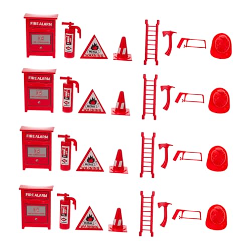 BESTonZON 4sätze Mini Feuerwehr Spielzeug Teiliges Lernspielzeug Mit Junge Mädchen Feuerwehrleiter Und Feuerlöscher Für Kreative Rollenspiele Und Mini-szenen-Dekoration Sicher Und BESTonZON 4sätze Mini Feuerwehr Spielzeug Teiliges Lernspielzeug Mit Junge Mädchen Feuerwehrleiter Und Feuerlöscher Für Kreative Rollenspiele Und Mini-szenen-Dekoration Sicher Und von BESTonZON