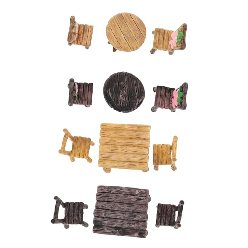 BESTonZON 4 Sätze Möbel Resin Teiliges Gartenmöbel Dekorationsset für DIY Mikrolandschaften Realistische und Figuren für Feengärten und Projekte BESTonZON 4 Sätze Möbel Resin Teiliges Gartenmöbel Dekorationsset für DIY Mikrolandschaften Realistische und Figuren für Feengärten und Projekte von BESTonZON