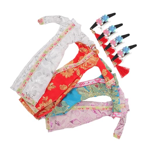 BESTonZON 4 Sätze Puppen Cheongsam Outfit Traditionelle Chinesische Puppenkleidung aus Robustem Weiche Einfach Anzuziehende Kostüme für Passend für Diverse Puppenmarken von BESTonZON