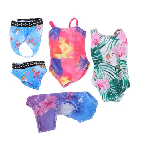 BESTonZON 4 Sätze Puppen badeanzüge für Puppen Modische Mini Sommer Bikinis Wechselbare Strandkleidung Detailreiche Designs Vielfältige Varianten für Strand Poolpartys von BESTonZON