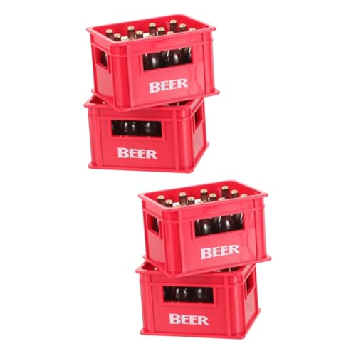 BESTonZON 4 Sätze Puppenhaus Spielzeug Weinflaschen aus Kunststoff Mini- Zubehör für Babypuppen Spielzeuge Minikisten dekorativ kleine Kisten Miniatur Spielzeugzimmer Bierset Modell rot BESTonZON 4 Sätze Puppenhaus Spielzeug Weinflaschen aus Kunststoff Mini- Zubehör für Babypuppen Spielzeuge Minikisten dekorativ kleine Kisten Miniatur Spielzeugzimmer Bierset Modell rot von BESTonZON