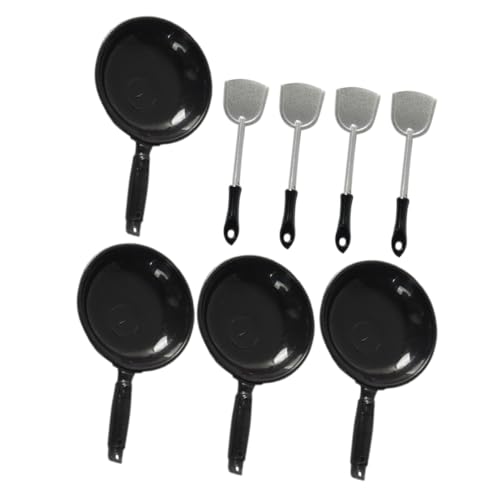 BESTonZON 4-teiliges Miniatur-Topf- Und Pfannenset Mit Spatel Dekoratives Kochgeschirr Für Miniaturhäuser BESTonZON 4-teiliges Miniatur-Topf- Und Pfannenset Mit Spatel Dekoratives Kochgeschirr Für Miniaturhäuser von BESTonZON