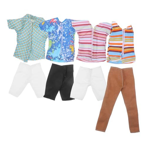 BESTonZON 4 Sätze Puppenkleidung für Prinz Puppen Weiche Wiederverwendbare Jungen Outfits Einfach Auszuziehen Miniatur Kostüme für Puppen und Dekoration von BESTonZON