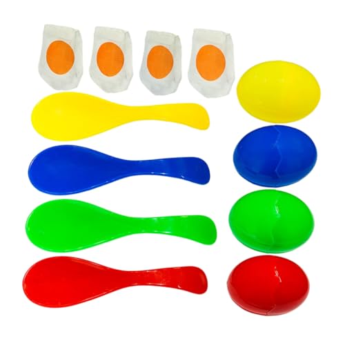 BESTonZON 4 Sätze Teiliges Eierlaufspiel Set mit Bunten Balancelöffeln für Fördert Koordination und Gleichgewicht für Outdoor Spiel Teambuilding und Partyaktivitäten BESTonZON 4 Sätze Teiliges Eierlaufspiel Set mit Bunten Balancelöffeln für Fördert Koordination und Gleichgewicht für Outdoor Spiel Teambuilding und Partyaktivitäten von BESTonZON