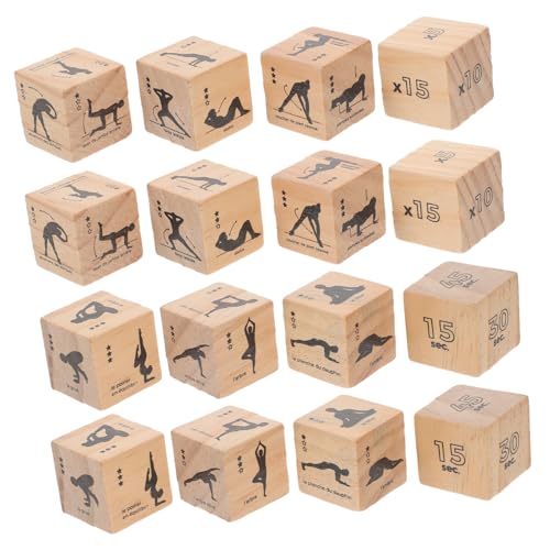 BESTonZON 4 Satz Sportspielwürfel Fitnessplakate für Home Fitnessstudio Spiele Fitness-Zubehör Trainingsposter Reifen sportsachen sportartikel Sport-Fitness-Würfel Trainingswürfel hölzern BESTonZON 4 Satz Sportspielwürfel Fitnessplakate für Home Fitnessstudio Spiele Fitness-Zubehör Trainingsposter Reifen sportsachen sportartikel Sport-Fitness-Würfel Trainingswürfel hölzern von BESTonZON