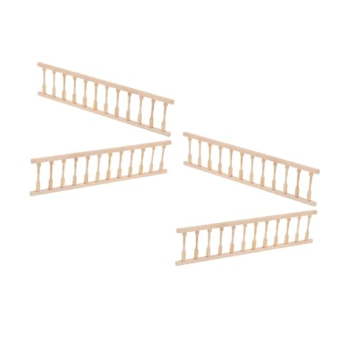 BESTonZON 4 Stck Puppenhaus Holz Geländer Teilig Miniatur Handlauf Modelle Realistische DIY Puppenhausmöbel Zubehör für Sammler Tragbar und Detailgetreu Gestaltet BESTonZON 4 Stck Puppenhaus Holz Geländer Teilig Miniatur Handlauf Modelle Realistische DIY Puppenhausmöbel Zubehör für Sammler Tragbar und Detailgetreu Gestaltet von BESTonZON