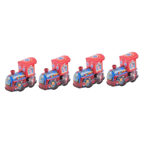 BESTonZON 4 Stck. Teiliges Retro Blechspielzeug Dampflok Aufziehspielzeug Mini Eisenbahn für Buntes Handwerklich Gefertigtes Uhrwerkspielzeug Kompakt und Tragbar für Drinnen und Unterwegs BESTonZON 4 Stck. Teiliges Retro Blechspielzeug Dampflok Aufziehspielzeug Mini Eisenbahn für Buntes Handwerklich Gefertigtes Uhrwerkspielzeug Kompakt und Tragbar für Drinnen und Unterwegs von BESTonZON