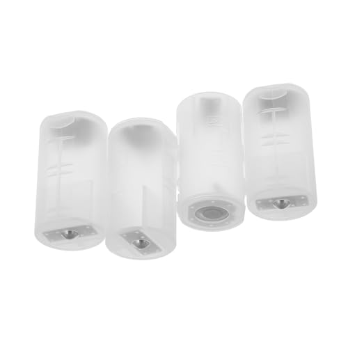BESTonZON 4 Stück 2 Batteriekonverter Batterieadapter Batterie-Adapter-Werkzeug Batteriebehälter Akku Zubehör Batterie Adapter Konverter Batterierohradapter Plastik Transparent von BESTonZON