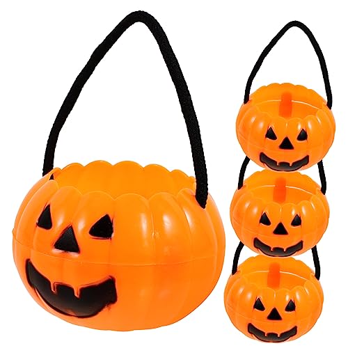 BESTonZON 4 Stück Abnehmbarer Kürbiseimer Korb Teller Halloween-kekstüten Süßigkeiten Eimer Halloween-laterneneimer Halloween-kürbis-eimer Kürbis Süßigkeiten Deckel Aufkleber Orange Plastik BESTonZON 4 Stück Abnehmbarer Kürbiseimer Korb Teller Halloween-kekstüten Süßigkeiten Eimer Halloween-laterneneimer Halloween-kürbis-eimer Kürbis Süßigkeiten Deckel Aufkleber Orange Plastik von BESTonZON
