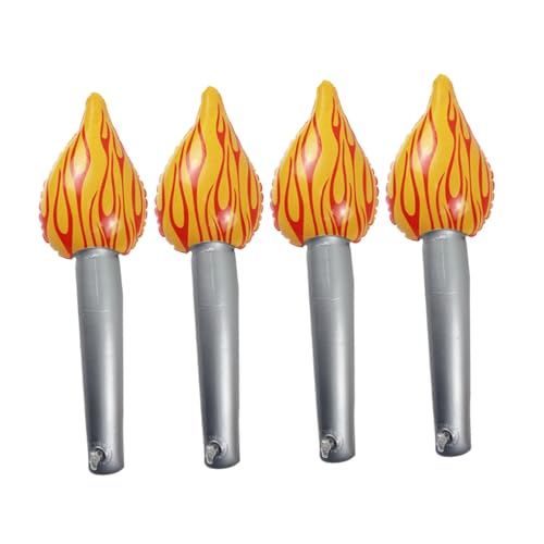 BESTonZON 4 Stück Aufblasbare Fackelspielzeuge Party Deko Leichte Fackelstäbe aus Kindersicherem Material für Bühnenauftritte Sportveranstaltungen und Cosplay von BESTonZON