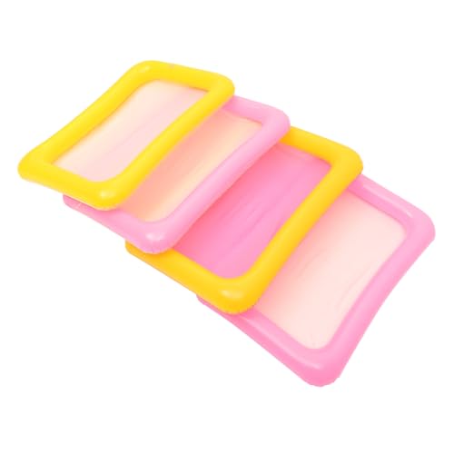 BESTonZON 4 Stück Aufblasbarer Sandspielplatz Teiliges Sandformen und Sandspielzeug für Strapazierfähiges Farblich Sortiert Fördert Kreativität und Motorische Fähigkeiten Am Zufällige Farbe von BESTonZON