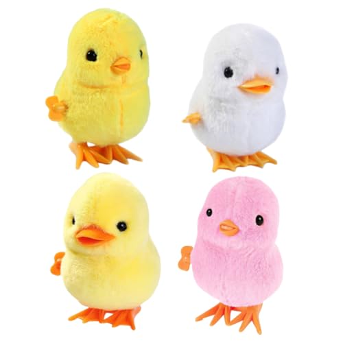 BESTonZON Cartoon Huhn 4pcs Wind up Hopping Spielzeug Ostern Mini Küken Für Jungen Und Mädchen Party Spiele von BESTonZON