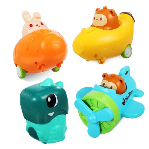 BESTonZON 4 Stück Babyspielzeugauto Kinderspielzeug Press-and-go- Tierauto-babyspielzeug -Cartoon- Drücken Sie Autospielzeug Nach Unten Autos Aufziehen Plastik BESTonZON 4 Stück Babyspielzeugauto Kinderspielzeug Press-and-go- Tierauto-babyspielzeug -Cartoon- Drücken Sie Autospielzeug Nach Unten Autos Aufziehen Plastik von BESTonZON
