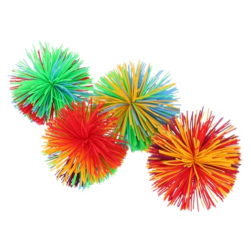 BESTonZON 4 Stück Bunte Silikonkugeln Sehnige Bälle Zappeln Bälle Fadenförmiger Ball Kieselgel BESTonZON 4 Stück Bunte Silikonkugeln Sehnige Bälle Zappeln Bälle Fadenförmiger Ball Kieselgel von BESTonZON